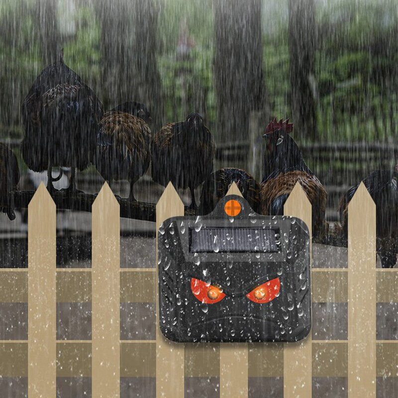 gyvūnų atbaidiklis Daugiasluoksnis silicio saulės kolektorius Dvigubo maitinimo gyvūno atbaidiklis šunų paukščių atbaidiklis Raudona LED lemputė, mirksi atbaidanti