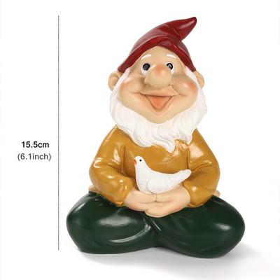 Dervos nykštukų statulos Juokingi papuošalai Namų sodo puošmena Rankų darbo darbastalio gnomų puošmena Kiemo parko vilos baldai