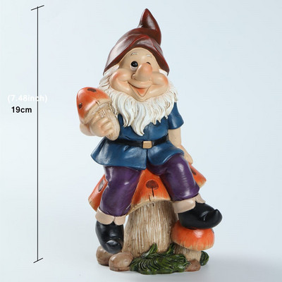 Dervos nykštukų statulos Juokingi papuošalai Namų sodo puošmena Rankų darbo darbastalio gnomų puošmena Kiemo parko vilos baldai