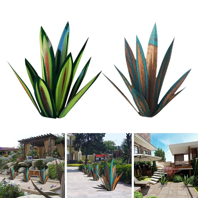 „Pasidaryk pats“ metalo meno tekila kaimiška skulptūra rūdys 9 lapai lauko sodas kiemas meno statulos amatai namų dekoro ženklai, dekoravimas 27 cm