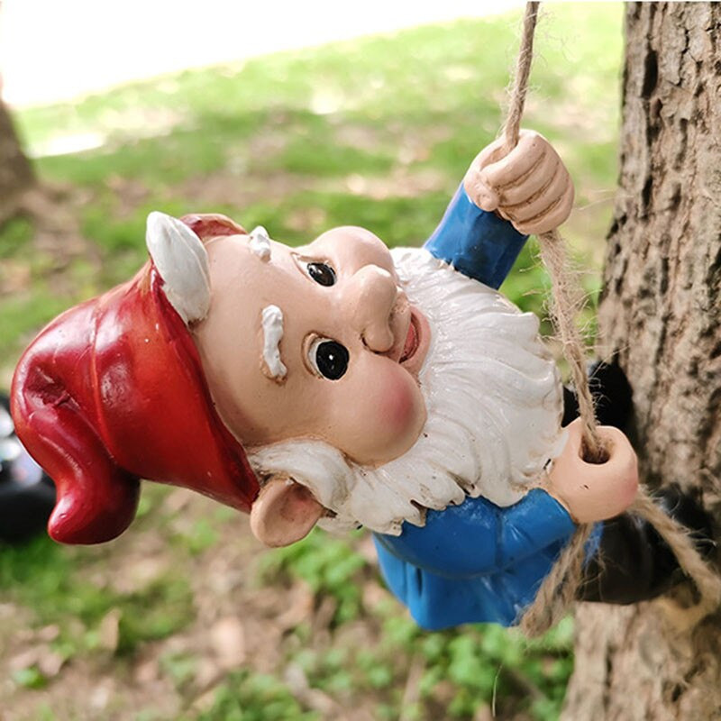 Figūrėlės Mikro kraštovaizdžio dekoravimas namams Lauko pasakų sodo nykštukų papuošalai Rankdarbiai laipiojanti nykštuko statula gėlių vazonas