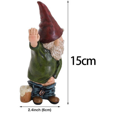 2022 Нов мини пикаещ гном Орнамент Творчески занаяти от смола Забавна фигурка Статуя Външни декорации за градински аксесоари