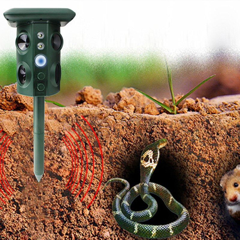 Ultragarsinis gyvūnų atbaidiklis, atbaidantis kačių šunis, saulės energija varomas baidymo priemonė, skirta lauko sodui