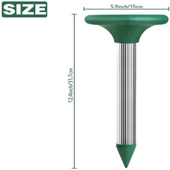 1/2/Pcs Υπαίθριος ηλιακός υπερηχητικός αντικραδασμικός απωθητής παρασίτων Gopher Vole Snake Rodent Chaser Deterrent Lawn Garden Καταπολέμηση παρασίτων