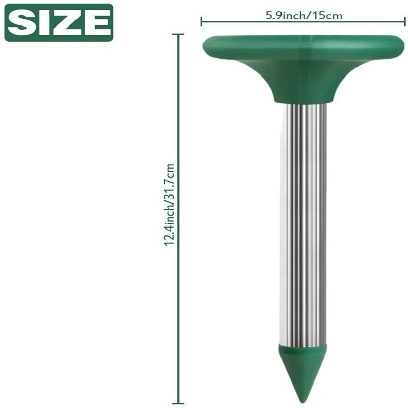1/2/vnt lauko saulės ultragarsinis vibracinis kenkėjų naikintuvas Gopher pelėnas gyvatės graužikų gaudytojas, atgrasantis vejos sodo kenkėjų kontrolę