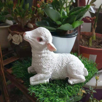 Ποιμενική Προσομοίωση Ζώο Ρητίνη Κατσίκας Πρόβατα Στολίδια Εξωτερικού Κήπου Άγαλμα γκαζόν Έπιπλα Αυλής Γλυπτό Διακόσμηση Χειροτεχνία