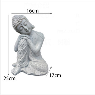 Kinų dervos Budos statula Zen skulptūra Priedai Lauko sodas Figūrėlės Papuošimas Parkas Vila Balkonas Papuošalai Amatai
