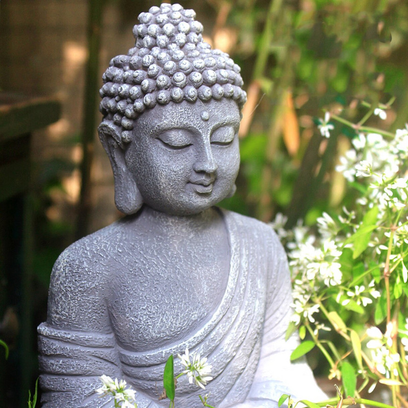 Kinų dervos Budos statula Zen skulptūra Priedai Lauko sodas Figūrėlės Papuošimas Parkas Vila Balkonas Papuošalai Amatai