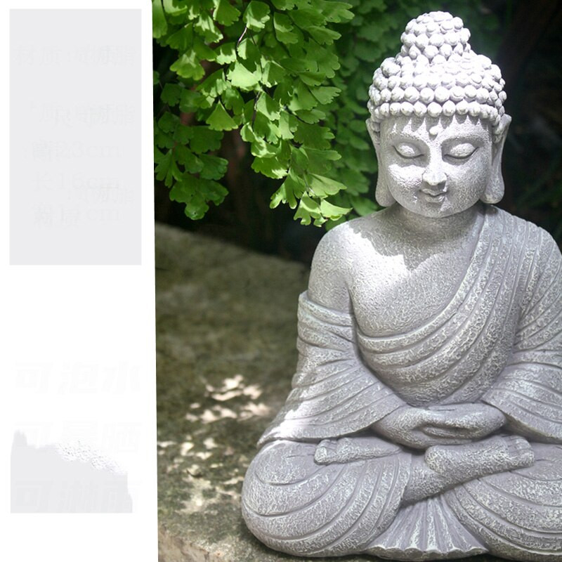 Kinų dervos Budos statula Zen skulptūra Priedai Lauko sodas Figūrėlės Papuošimas Parkas Vila Balkonas Papuošalai Amatai