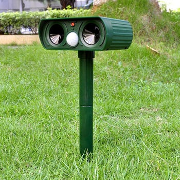 Solar Power Cat Dog Ultra Sonic Flash Light Animal Repeller Garden Outdoor