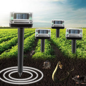 2/4 vnt Saulės kurmių atbaidantis ultragarsinis kurmių žiurkių repelentas lauko vandeniui atsparus ultragarsinis gyvates atbaidantis vejos sodo ūkiui