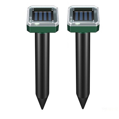 2/4 vnt Saulės kurmių atbaidantis ultragarsinis kurmių žiurkių repelentas lauko vandeniui atsparus ultragarsinis gyvates atbaidantis vejos sodo ūkiui