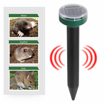 Chanfong Solar Powered Pest Reject Ultrasonic Sonic Mouse Snake Mole Insect Pest Rodent Repellent Outdoor Garden Yard Repeller