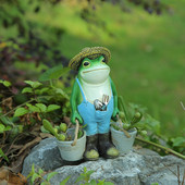 Kūrybinga asmenybė Mažos varlės sultingos gėlių vazono dekoravimas Pastoracinis sodas Kiemas Kraštovaizdis Dervos apdaila