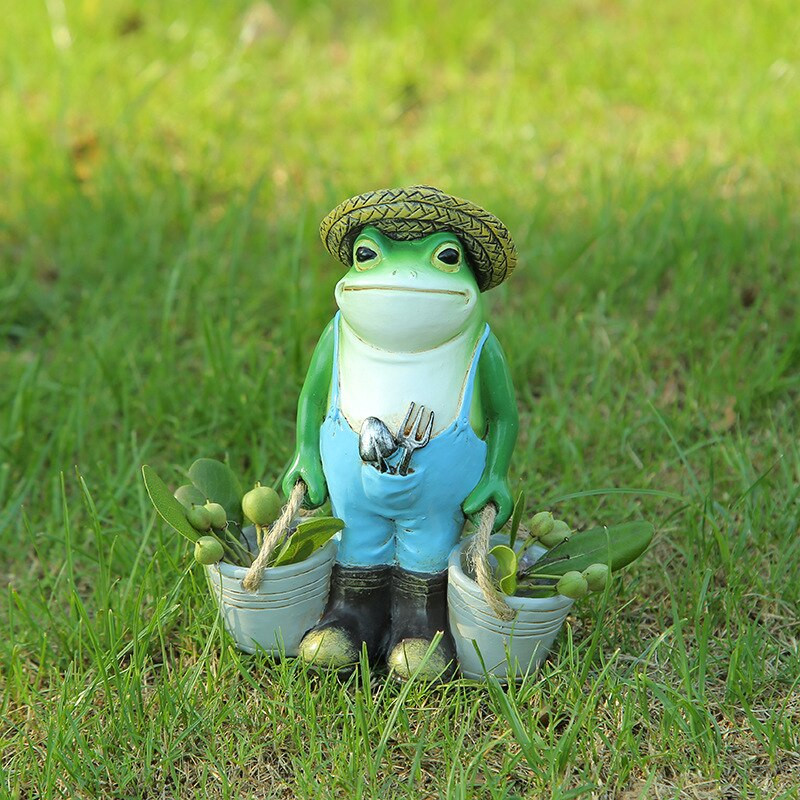 Kūrybinga asmenybė Mažos varlės sultingos gėlių vazono dekoravimas Pastoracinis sodas Kiemas Kraštovaizdis Dervos apdaila