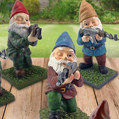 1/3db Kerti Mini Hadsereg harci törpék miniatűr díszek Vicces katonai harci kerti virágcserep dekor kiegészítők dísz