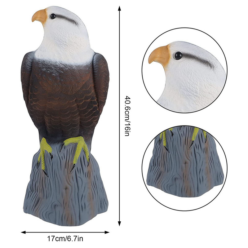 Netikros pelėdos statula Netikros pelėdos skulptūra Paukščių atbaidymo priemonės Realios pelėdos kaliausės Paukščių atbaidymo priemonės su šviesiais ir garsiais paukščių repelentais