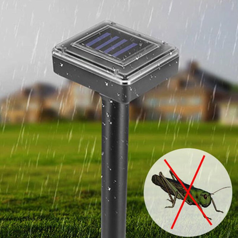 4vnt lauko saulės energija varomas ultragarsinis vibracijos kenkėjų atbaidiklis gyvačių atbaidiklis LED šviesos atbaidiklis lauko lempų kiemo sodas