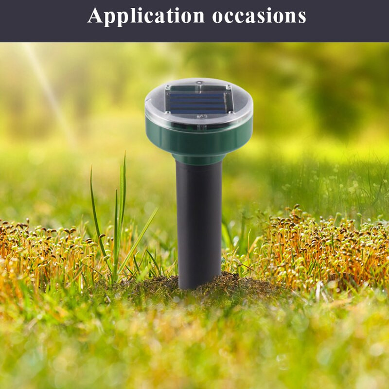 4vnt lauko saulės energija varomas ultragarsinis vibracijos kenkėjų atbaidiklis gyvačių atbaidiklis LED šviesos atbaidiklis lauko lempų kiemo sodas