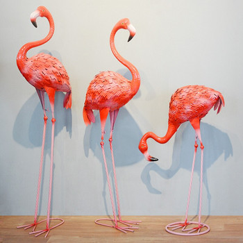 Διακόσμηση κηπουρικής Αξεσουάρ κήπου Μεγάλα Σιδερένια Γλυπτά Flamingo Στολίδια Γάμου Διακόσμηση σπιτιού Χειροτεχνία Δώρα άγαλμα