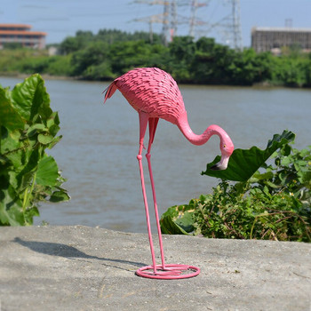 Διακόσμηση κηπουρικής Αξεσουάρ κήπου Μεγάλα Σιδερένια Γλυπτά Flamingo Στολίδια Γάμου Διακόσμηση σπιτιού Χειροτεχνία Δώρα άγαλμα