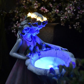 Λουλούδι Νεράιδα Άγαλμα Ηλιακό Φως Στολίδι Εξωτερική Αυλή Διακόσμηση Κήπου Ρητίνη Φιγούρα Άγγελος Γλυπτό Μικρο Τοπίο Διακόσμηση