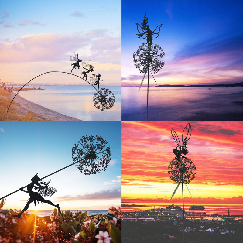 Mitikus Tündér Virág Tündérkert Miniatűr szobrok Tündérkert Pitypangok Figurák Tündérek Tündérek Kerti szobor