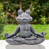 Vrtna figurica žabe od smole Zen Yoga žaba Jardin kip Dekoracija vrta Vanjska unutarnja skulptura za kućne ukrase na travnjaku