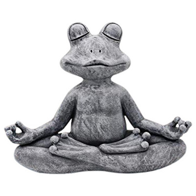 Vrtna figurica žabe od smole Zen Yoga žaba Jardin kip Dekoracija vrta Vanjska unutarnja skulptura za kućne ukrase na travnjaku