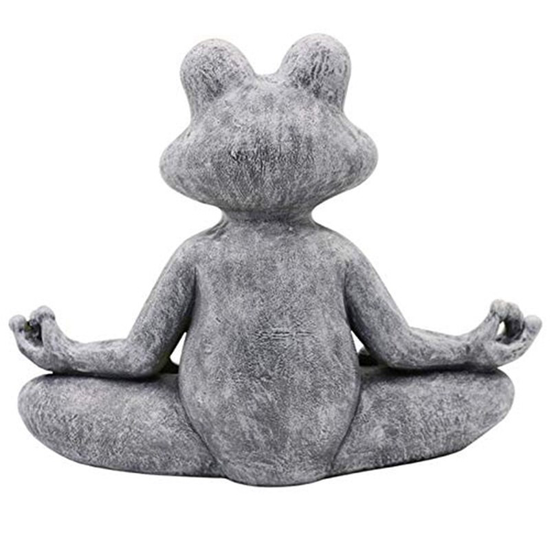 Vrtna figurica žabe od smole Zen Yoga žaba Jardin kip Dekoracija vrta Vanjska unutarnja skulptura za kućne ukrase na travnjaku