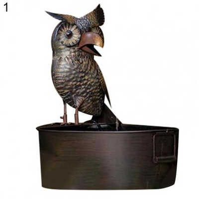 Vandens fontanas Žaisminga kaimiška išvaizda Dervos metalo paukščių sodo dekoro fontanas Ryškios paukščio formos kiemo meno dekoro vandens fontanas lauke