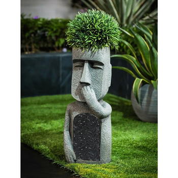 Δείτε Hear Speak No Evil Κήπος Easter Island Statues Creative Garden Resin Sculpture Διακόσμηση εξωτερικού χώρου Αξεσουάρ κήπου Jardin