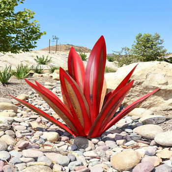 Направи си сам Metal Art 9 Leaves Tequila Rustic Sculpture Garden Yard Art Sculpture Home Decor for Outdoor Garden Lawn Signs Decoration