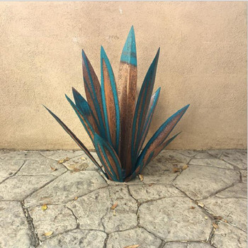 Направи си сам Metal Art 9 Leaves Tequila Rustic Sculpture Garden Yard Art Sculpture Home Decor for Outdoor Garden Lawn Signs Decoration