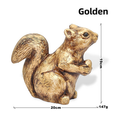 Statuie veveriță în 3 culori, artă retro, decor de birou cu animale, decorație pentru grădină de acasă, sculptură, artizanat, jucărie, accesorii de Crăciun