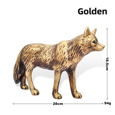 Statui de lup de simulare în 3 culori, artă retro, sculptură de animale, birou de birou, meșteșuguri moderne din plastic, decorare, accesorii pentru decorarea casei