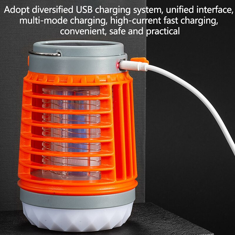 Lauko stovyklavimo žibintas LED žibintuvėlis USB uodų lempa vabzdžių žudikas buitinis tylus uodų repelentas