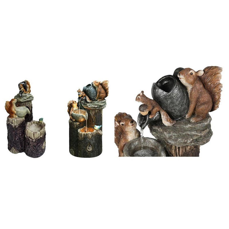 Papuošalai Voverė Gyvūnas Imituojamas tekantis vanduo Kaimo kiemas Nekilnojamasis papuošalas Saulės Dekoracijos Dekoravimo reikmenys
