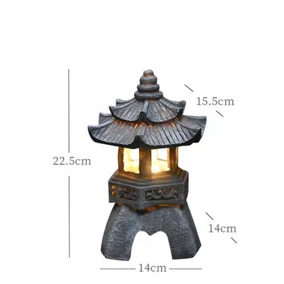 Solárna dekorácia nádvoria vonkajšie nočné svetlo čínsky palácový lampáš trávnik lampa záhrada vila nádvorie remeslá japonský lampáš