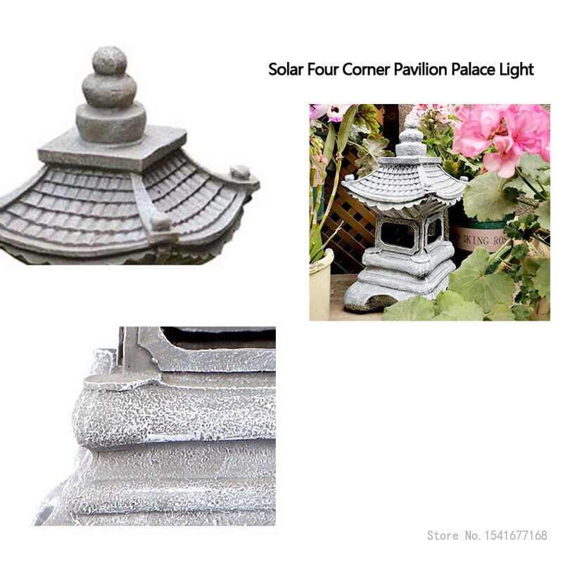 Solárna dekorácia nádvoria vonkajšie nočné svetlo čínsky palácový lampáš trávnik lampa záhrada vila nádvorie remeslá japonský lampáš