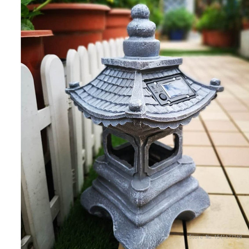 Solárna dekorácia nádvoria vonkajšie nočné svetlo čínsky palácový lampáš trávnik lampa záhrada vila nádvorie remeslá japonský lampáš