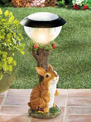 Ρητίνη Bunny Cat Dog Στολίδι κήπου Ζώο Ηλιακό φως Γάτα αναρρίχησης Διακόσμηση τοπίου Μινιατούρα ειδώλια Διακόσμηση σπιτιού