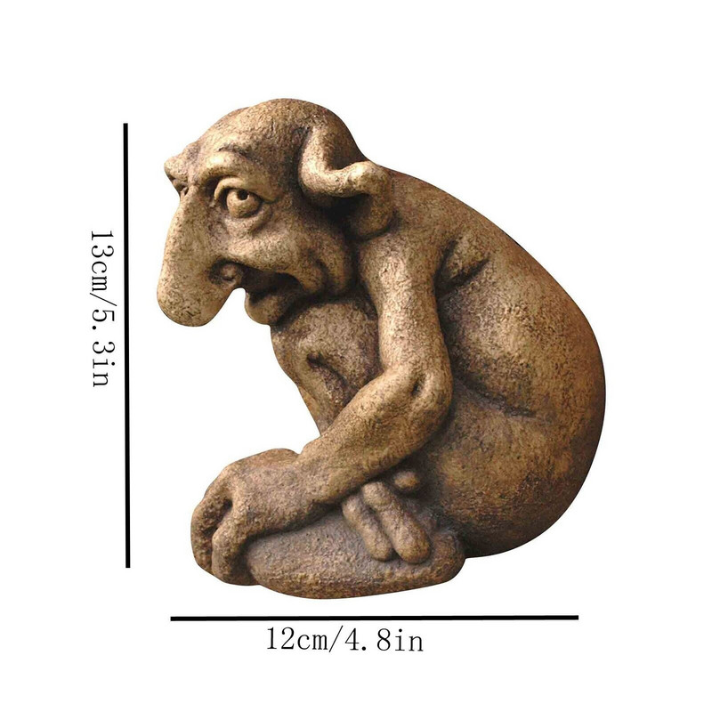 Gargoyle statula Išdykęs kiemo tvora Papuošalai Namai Draugai Namų ir sodo puošmena Nudžiūvusi statula Sodo kiemo puošmena