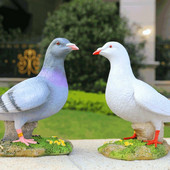 Rășină Porumbei Decorare Grădină Simulare în aer liber Statui Grădină Animale Accesorii pentru decorarea casei
