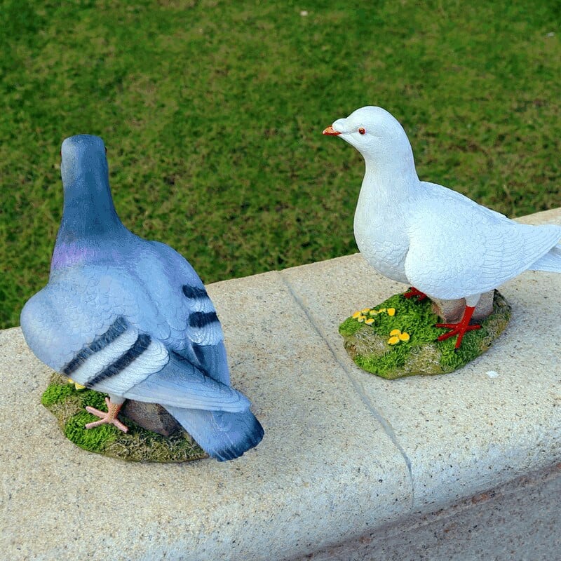 Rășină Porumbei Decorare Grădină Simulare în aer liber Statui Grădină Animale Accesorii pentru decorarea casei
