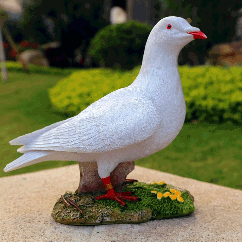 Rășină Porumbei Decorare Grădină Simulare în aer liber Statui Grădină Animale Accesorii pentru decorarea casei
