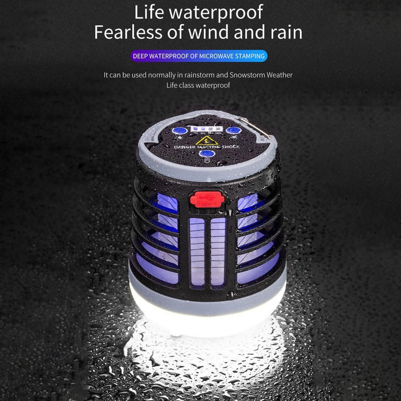 Lampă fierbinte ucigaș de țânțari cu difuzor fără fir LED șoc electric Iluminare USB în aer liber Capcană pentru țânțari Lampă respingătoare pentru uz casnic