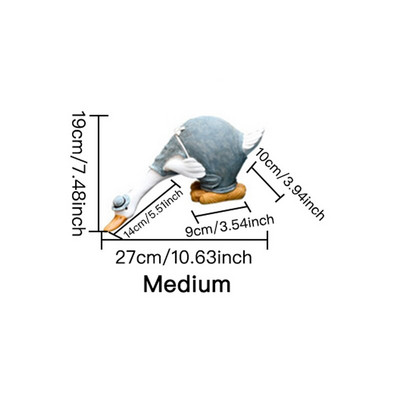 Mieli anties papuošalai Derva Dirbtinė šeimos antis skulptūra gyvūno statula sodas alpinariumas baseino tvenkinio dekoravimas kraštovaizdžio amatai