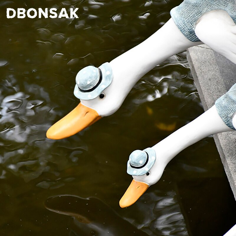 Mieli anties papuošalai Derva Dirbtinė šeimos antis skulptūra gyvūno statula sodas alpinariumas baseino tvenkinio dekoravimas kraštovaizdžio amatai