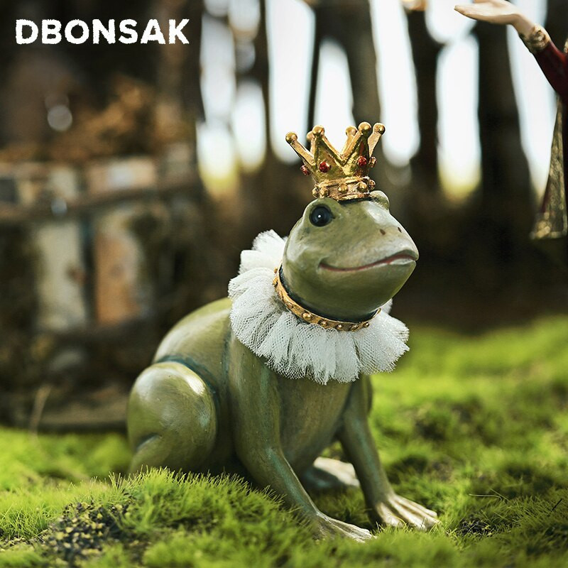 Kreslená anime socha žabieho princa princeznej dekorácie víly zo živice socha remeslá zariadenie obývačka detská izba dekorácia